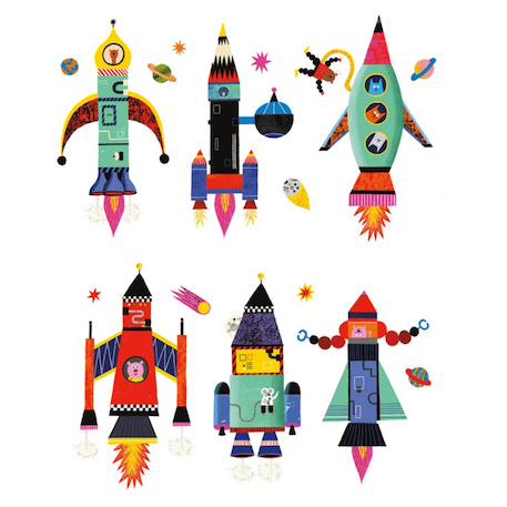 Jeu magnétique Vaisseaux spatiaux Multicolor 2 - vertbaudet enfant 