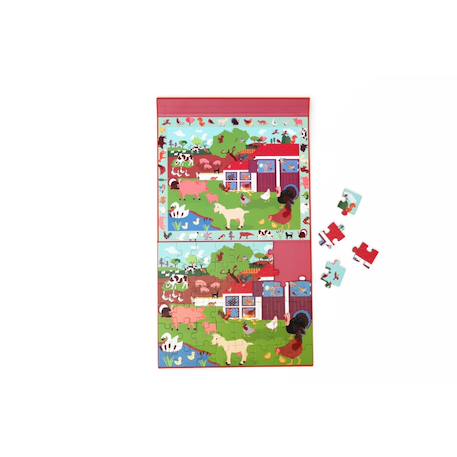 2 en 1 puzzle magnétique - jeu de recherche - ferme Multicolor 2 - vertbaudet enfant 