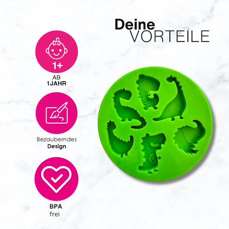 Moule en silicone - dinosaures Green 2 - vertbaudet enfant 