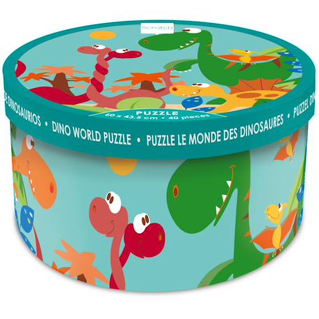 Puzzle 40 pièces  - le monde des dinos Multicolor 5 - vertbaudet enfant 