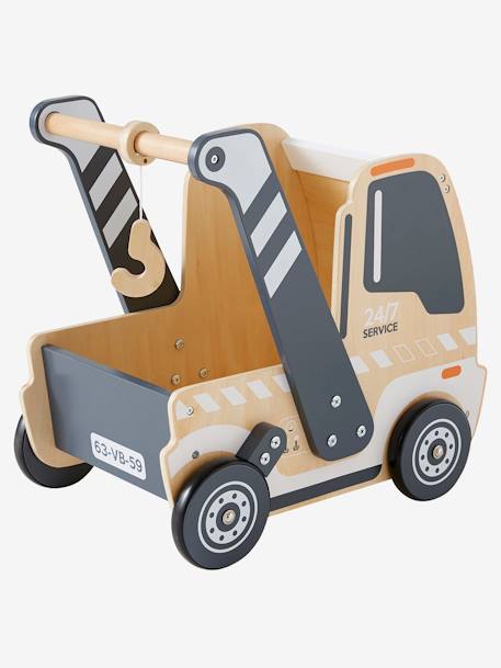 Chariot de marche Camion en bois FSC® beige 3 - vertbaudet enfant 