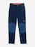 Pantalon droit en velours côtelé KUULU finkid avec renforts bleu jean+bordeaux 1 - vertbaudet enfant 