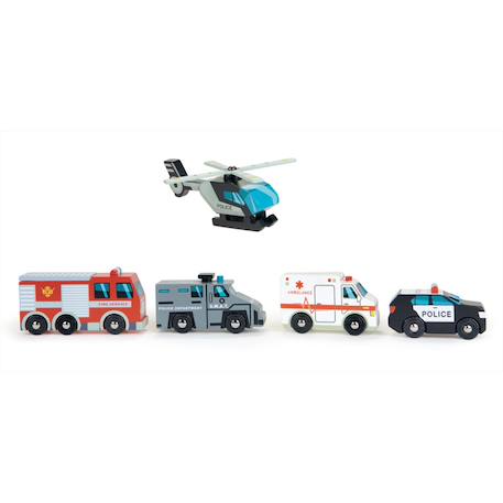 Set de 5 véhicules d'urgences Noir, gris, rouge 2 - vertbaudet enfant 