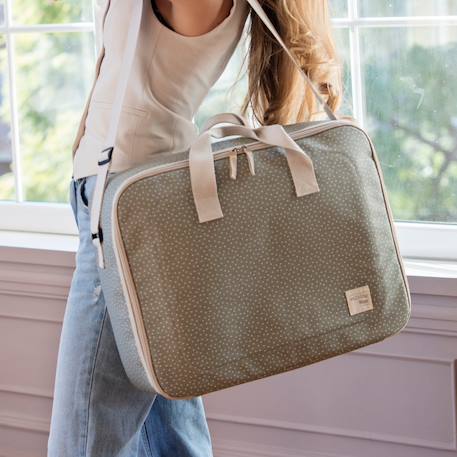 Valise de maternité à pois poppy cannelle Vert, écru 6 - vertbaudet enfant 