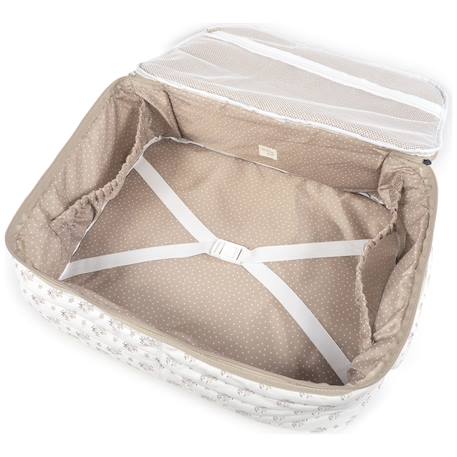 Valise de maternité botton fleurs Beige 4 - vertbaudet enfant 