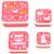 Lot de 4 boîtes à goûter fun Rose, blanc, rouge 2 - vertbaudet enfant 