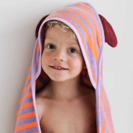 Cape de bain dino lagon (75 x 75 cm) Bordeaux, bleu+Orange, violet+Vert, bleu, orange 5 - vertbaudet enfant 