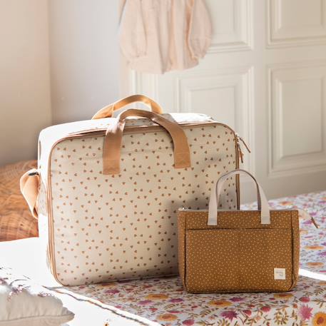 Valise de maternité coeurs poppy cannelle Cannelle, écru 6 - vertbaudet enfant 