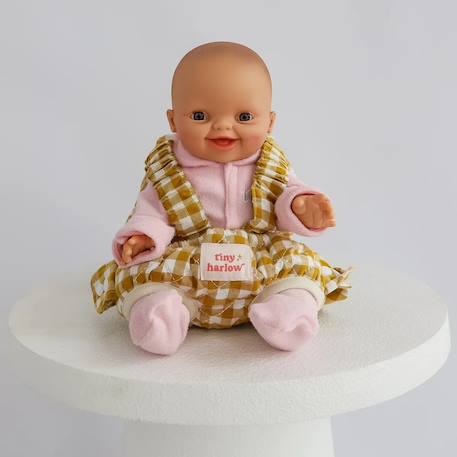 Porte bébé pour poupée vichy camel Blanc, marron, rose 2 - vertbaudet enfant 
