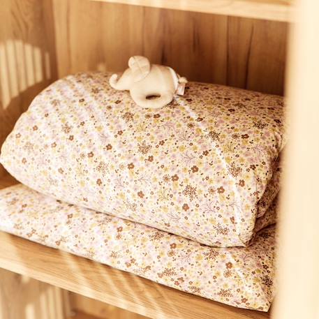Housse de couette + taie d'oreiller flower fairies (100 x 140 cm) Ecru, rose, violet 6 - vertbaudet enfant 