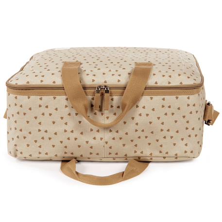 Valise de maternité coeurs poppy cannelle Cannelle, écru 2 - vertbaudet enfant 