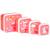 Lot de 4 boîtes à goûter fun Rose, blanc, rouge 1 - vertbaudet enfant 