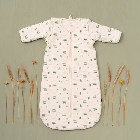Gigoteuse interlock avec doublure légère surf boy (0-6 mois) Vert, écru 3 - vertbaudet enfant 