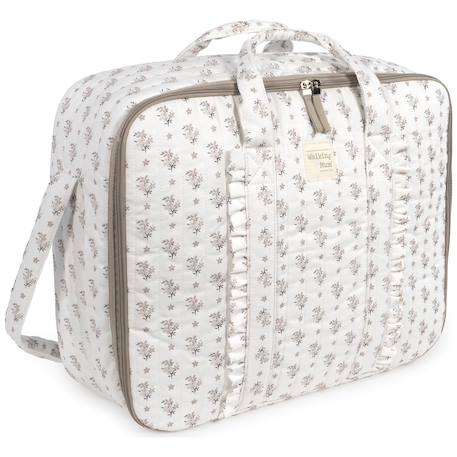 Valise de maternité botton fleurs Beige 2 - vertbaudet enfant 