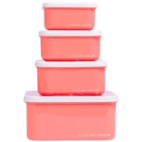 Lot de 4 boîtes à goûter fun Rose, blanc, rouge 3 - vertbaudet enfant 
