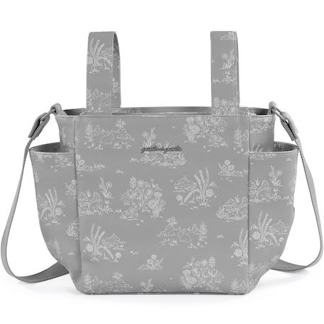 Sac à poussette crossbody toile de jouy forest Crème 1 - vertbaudet enfant 