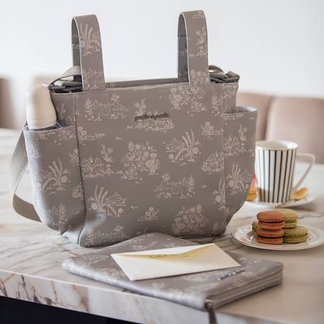 Sac à poussette crossbody toile de jouy forest Crème 6 - vertbaudet enfant 