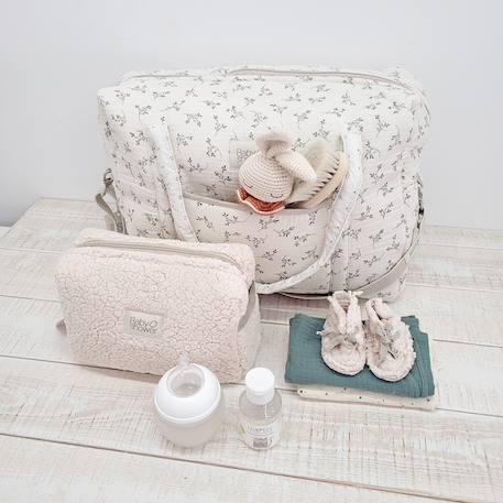 Sac de maternité camila olive bloom Ecru, vert 2 - vertbaudet enfant 