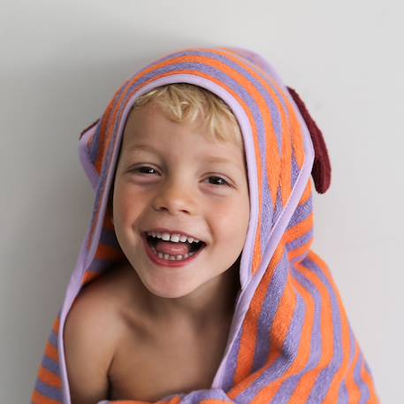 Cape de bain dino lagon (75 x 75 cm) Bordeaux, bleu+Orange, violet+Vert, bleu, orange 7 - vertbaudet enfant 