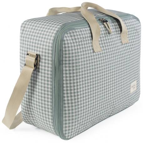 Valise de maternité i love vichy vert Vert, blanc 2 - vertbaudet enfant 