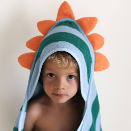 Cape de bain dino lagon (75 x 75 cm) Bordeaux, bleu+Vert, bleu, orange 5 - vertbaudet enfant 