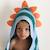 Cape de bain dino lagon (75 x 75 cm) Bordeaux, bleu+Vert, bleu, orange 5 - vertbaudet enfant 