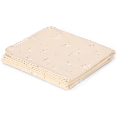 Couverture bébé d'été pour berceau little goose (70 x 100 cm) Blanc, beige 2 - vertbaudet enfant 