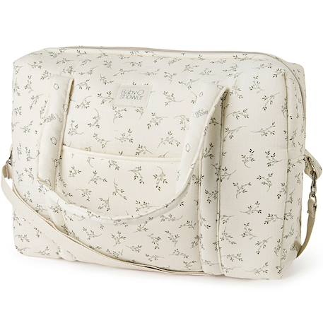 Sac de maternité camila olive bloom Ecru, vert 1 - vertbaudet enfant 