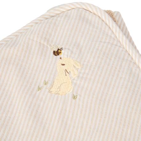 Cape de bain baby bunny (75 x 75 cm) Blanc, beige 2 - vertbaudet enfant 