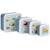 Lot de 4 boîtes à goûter véhicules Bleu, jaune, rouge 1 - vertbaudet enfant 