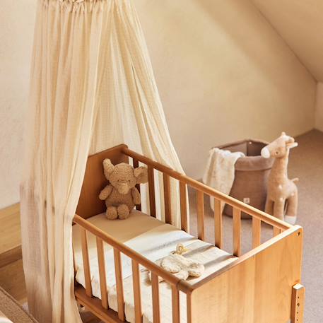 Ciel de lit cosy check sand (155 cm) Ecru 3 - vertbaudet enfant 