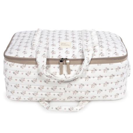 Valise de maternité botton fleurs Beige 3 - vertbaudet enfant 