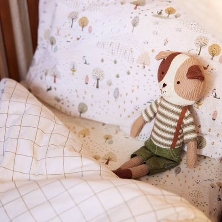 Housse de couette + taie d'oreiller tiny park (100 x 140 cm) Ecru, vert, jaune 5 - vertbaudet enfant 