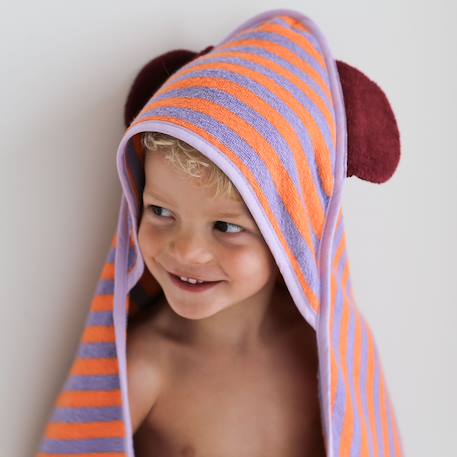 Cape de bain dino lagon (75 x 75 cm) Bordeaux, bleu+Orange, violet+Vert, bleu, orange 6 - vertbaudet enfant 