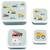 Lot de 4 boîtes à goûter véhicules Bleu, jaune, rouge 3 - vertbaudet enfant 