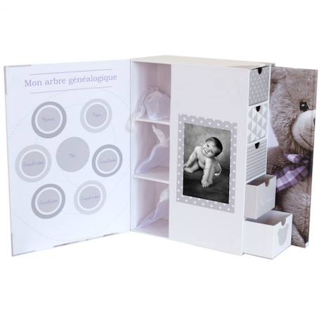 Coffret souvenirs et son livre de naissance my little bear Gris 4 - vertbaudet enfant 