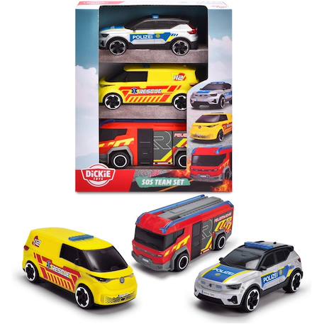 Petites voitures jouet sos team Multicolore 1 - vertbaudet enfant 