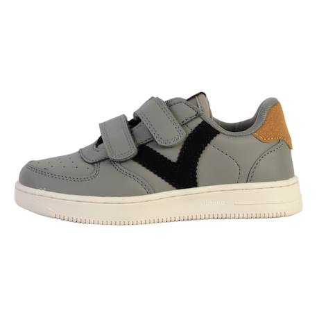 Baskets montantes  à scratch Anthracite+Vert foncé 7 - vertbaudet enfant 