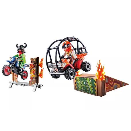 Action heroes cascadeurs avec quad moto et tremplins 71808 Multicolore 3 - vertbaudet enfant 