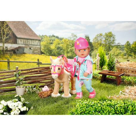Baby born my cute horse-cheval en peluche interactive Beige et rose 6 - vertbaudet enfant 