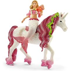 Jouet-Jeux d'imagination-Bayala sirène feya sur licorne de mer