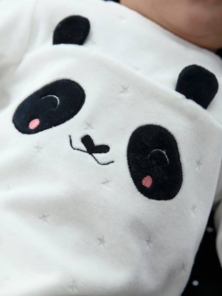 Pyjama bébé en velours ouverture pressionnée dos ivoire 5 - vertbaudet enfant 