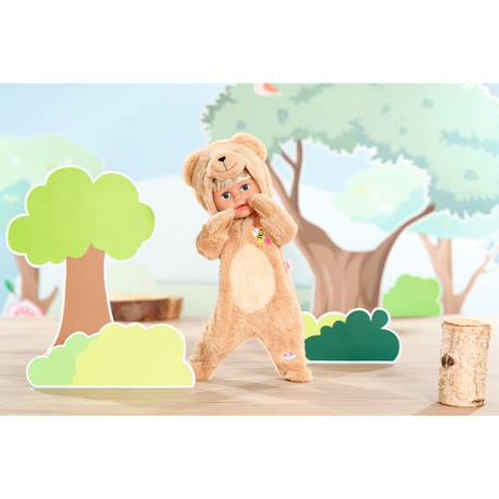 Baby born - tenue d'ours pour poupée Beige 6 - vertbaudet enfant 