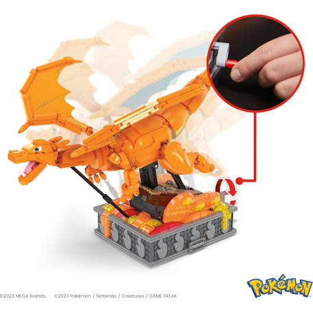 Mega pokémon - figurine action dracaufeu articulée 28cm Orange 3 - vertbaudet enfant 