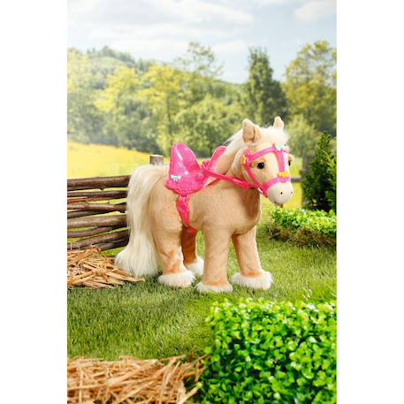 Baby born my cute horse-cheval en peluche interactive Beige et rose 3 - vertbaudet enfant 