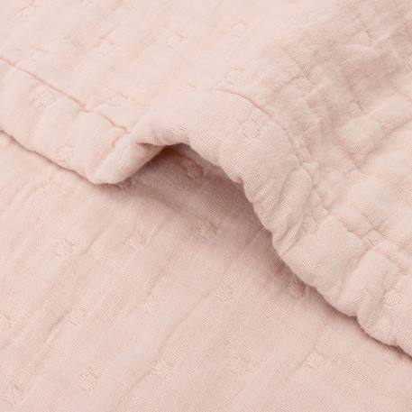 Couverture en gaze de coton jacquard wild rose (75 x 100 cm) Rose 3 - vertbaudet enfant 