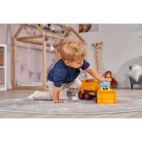 Chargeuse sur pneus avec remorque abc tracey trailer Jaune 3 - vertbaudet enfant 