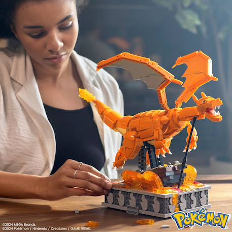 Mega pokémon - figurine action dracaufeu articulée 28cm Orange 4 - vertbaudet enfant 