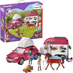Jouet-Jeux d'imagination-Horse club grand voyage équestre en voiture et remorque