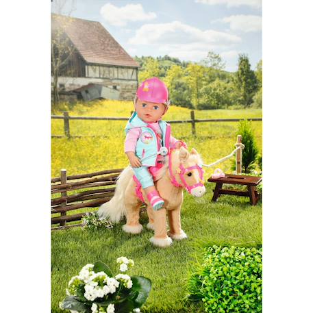 Baby born my cute horse-cheval en peluche interactive Beige et rose 4 - vertbaudet enfant 